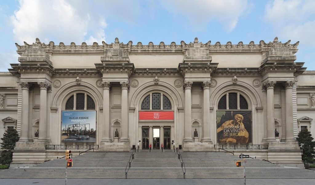 Installation view of The Seated I, II, III, and IV, 2019 for The Facade Commission: Wangechi Mutu, The NewOnes, will free Us, 2019.