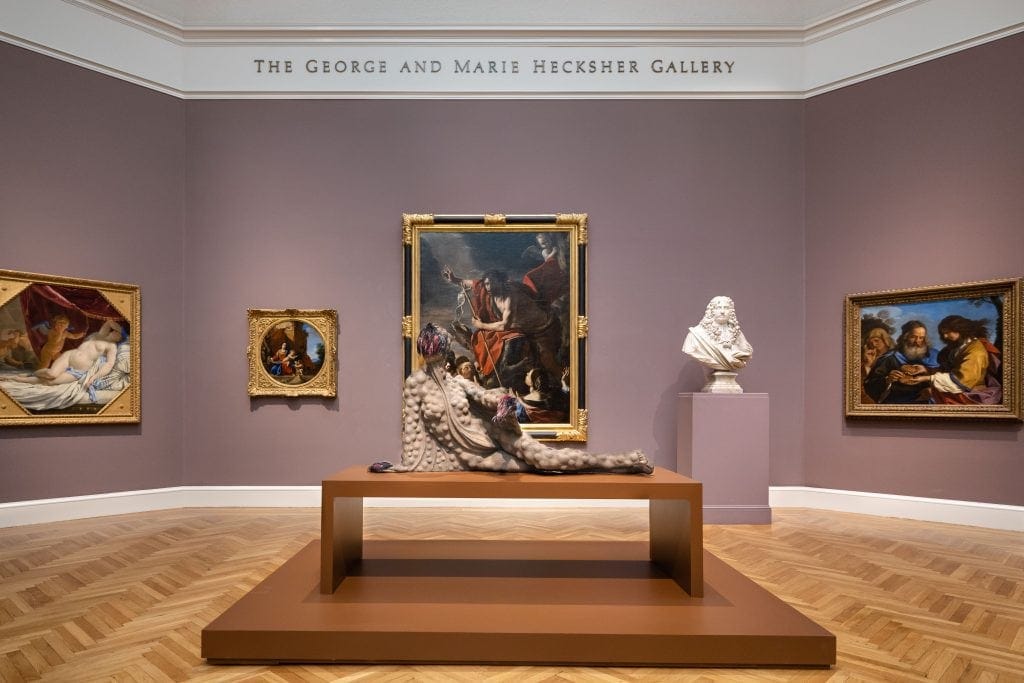 Installation view from "Wangechi Mutu: I Am Speaking, Are You Listening" at the Legion of Honor museum in San Francisco.