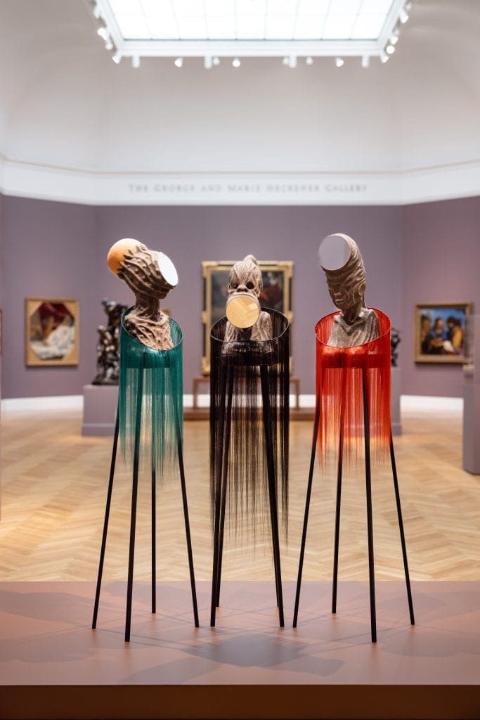 "Wangechi Mutu: I Am Speaking, Are You Listening" at the Legion of Honor museum in San Francisco.