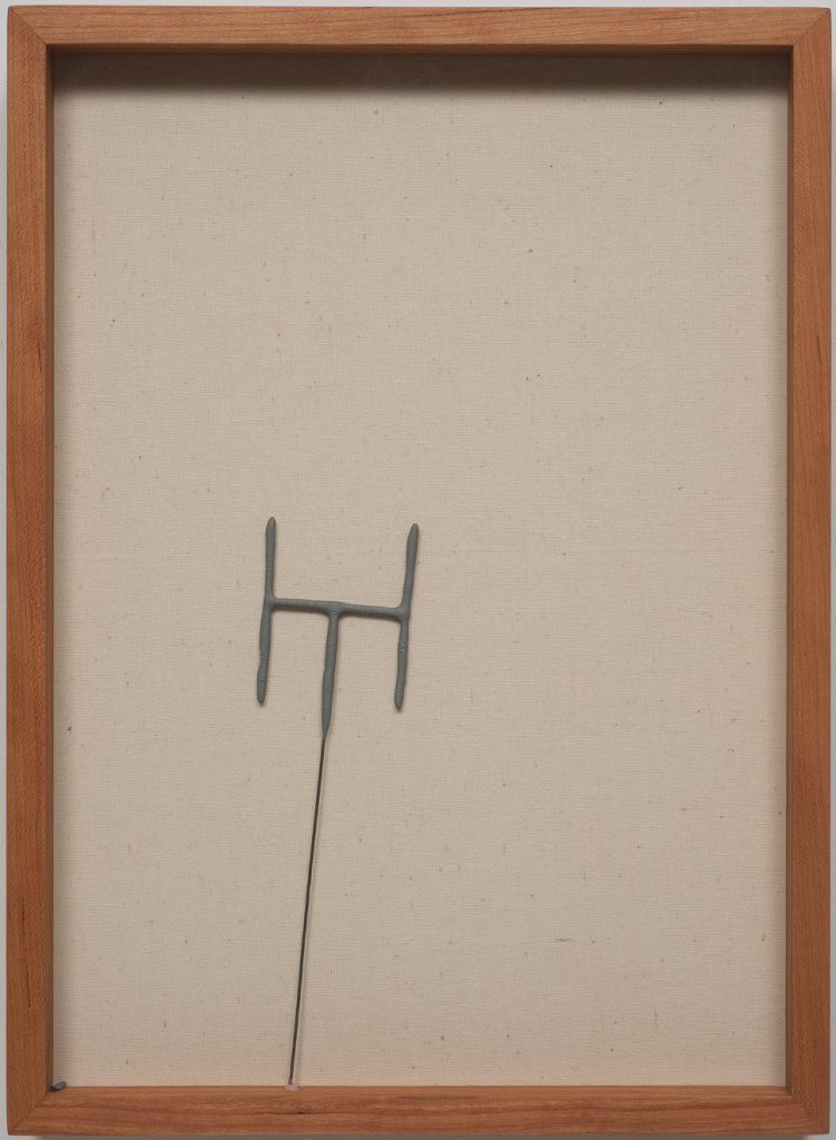 Shana Lutker, (H), 2010, Mixed media, 13" x 9 1/2" x 1 1/2" framed