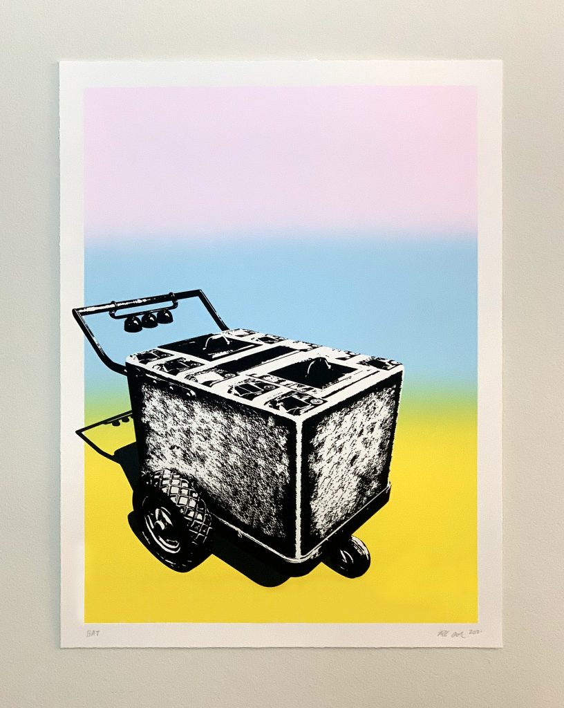This image illustrates a link to the exhibition titled Ruben Ochoa Fundraising Print II