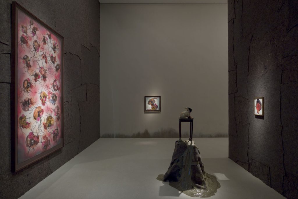 Wangechi Mutu, Installation Shot, Wangechi Mutu: My Dirty Little Heaven, Photo: Mathias Schormann, &copy; Deutsche Guggenheim