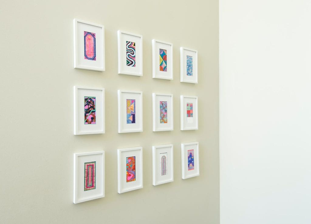 Sarah Cain "$ talismans," 2015 Installation view  “Mountain Song” at Elk Camp on Snowmass Mountain in collaboration with the Aspen Art Museum, Aspen, CO (November 25, 2017–September 30, 2018)  Courtesy of the artist and Vielmetter Los Angeles Photo credit: Tony Prikryl