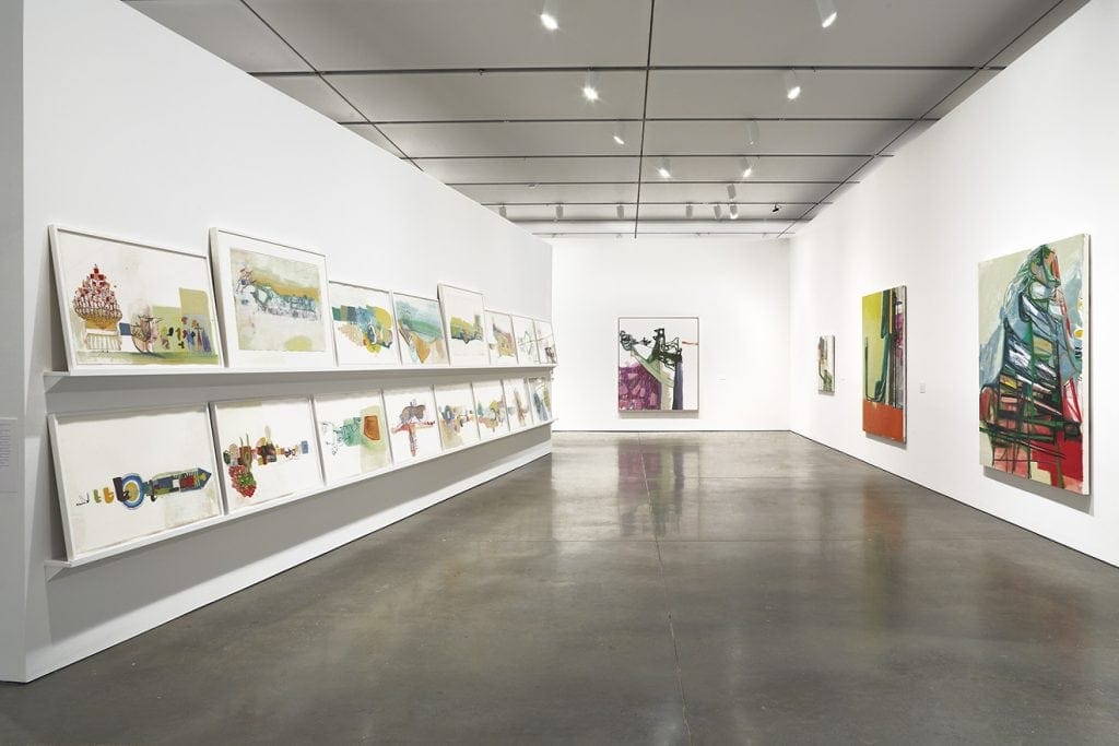 Amy Sillman, Amy Sillman: one lump or two, Installation view, Institute of Contemporary Art/Boston, October 3, 2013 – January 5, 2014 © Charles Mayer