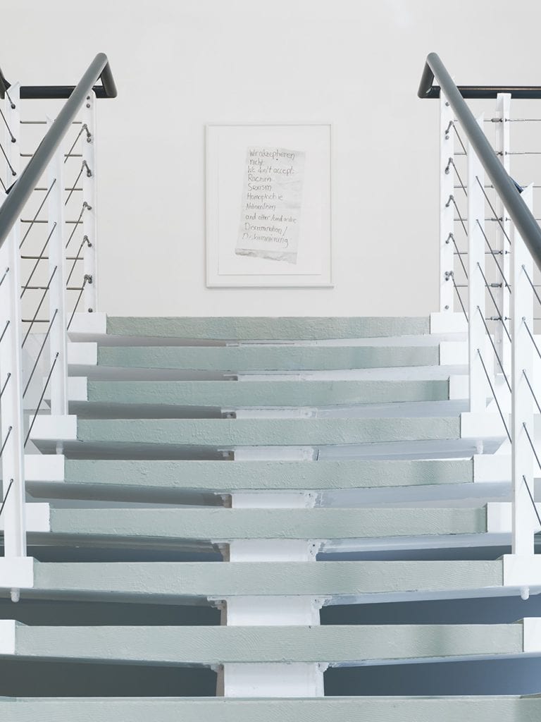 Andrea Bowers, Andrea Bowers, "Poster in Welcome Center Refugee Strike Oranienplatz Berlin, 2013", 2013, Graphite on paper, 76.2 x 56.5 cm, Installation view, 2013, Capitain Petzel Berlin, Photo: Nick Ash, Courtesy Capitain Petzel, Berlin