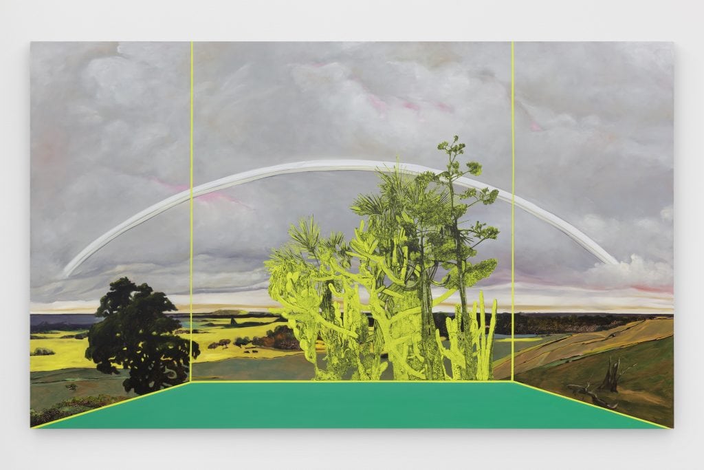 Whitney Bedford "Veduta, (Friedrich/ White Rainbow)," 2019