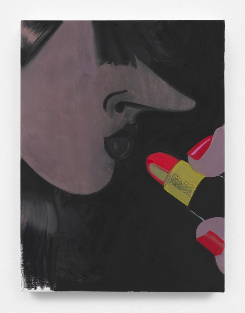 Ellen Berkenblit, Telephone Booth, 2018  Oil on canvas 24 x 18" [HxW] (60.96 x 45.72 cm)  Courtesy of the artist and Susanne Vielmetter Los Angeles Projects Photo credit: Object Studies