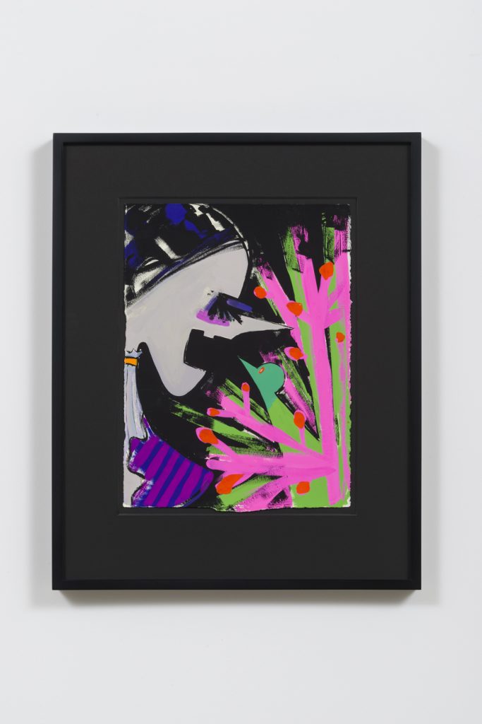 Ellen Berkenblit, Untitled, 2015, Gouache and graphite on paper, 22.75" H x 18.25" W, Photo cred: Jeff McLane