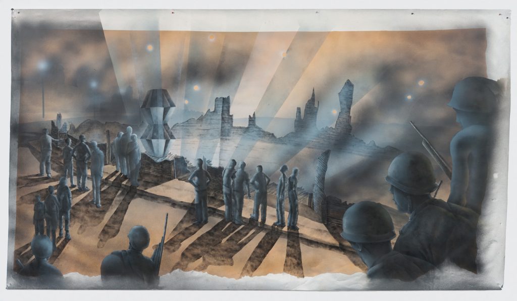 Edgar Arceneaux, Untitled, 2011, Acrylic, graphite on paper, 72