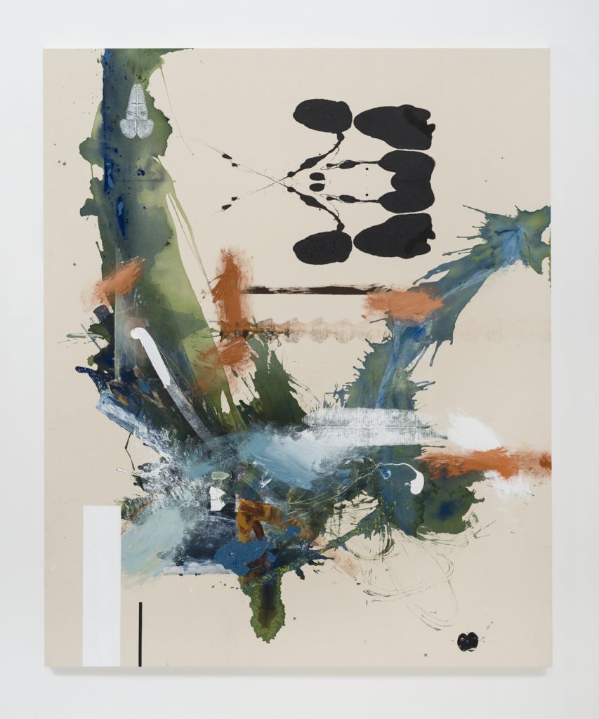 Elizabeth Neel, Response to the Tide, 2015, Acrylic on canvas, 95" H x 78" W (241.3 cm H x 198.12 cm W), Photo cred: Jeff McLane
