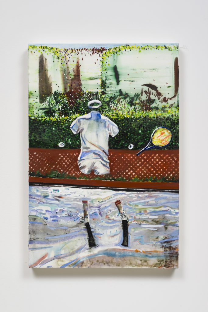 Raffi Kalenderian, The Tennis Player, 2016, Oil and cold wax on canvas, 36.50" H x 24.50" W (92.71 cm H x 62.23 cm W), Photo cred: Jeff McLane