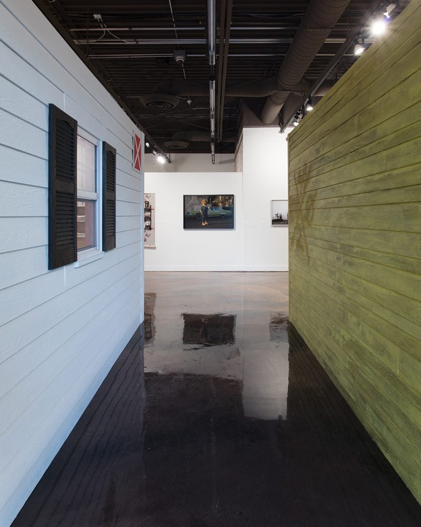 Genevieve Gaignard Installation view, "Genevieve Gaignard: Smell the Roses" at the California African American Museum (October 19, 2016–February 19, 2017)