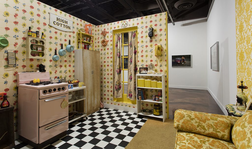 Genevieve Gaignard Installation view, "Genevieve Gaignard: Smell the Roses" at the California African American Museum (October 19, 2016–February 19, 2017)
