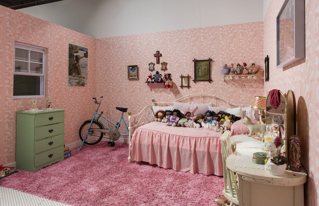 Genevieve Gaignard Installation view, "Genevieve Gaignard: Smell the Roses" at the California African American Museum (October 19, 2016–February 19, 2017)
