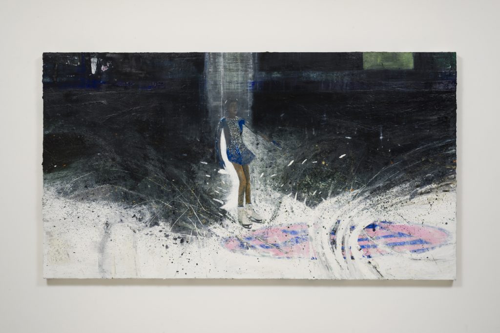 Raffi Kalenderian, The Figure Skater, 2016, Oil on canvas, 56" H x 100.50" W (142.24 cm H x 255.27 cm W), Photo cred: Jeff McLane