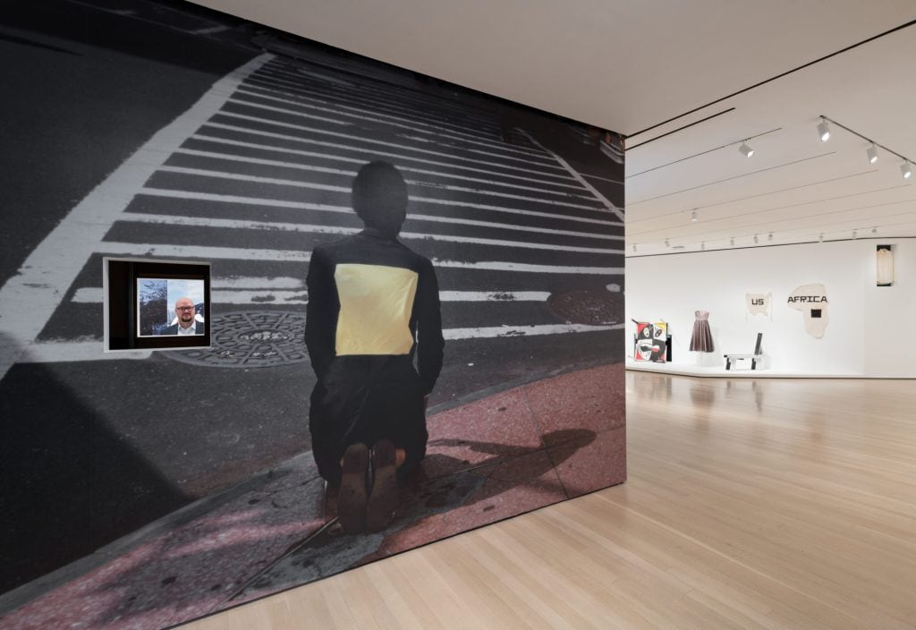 Installation view of member: Pope.L, 1978–2001, The Museum of Modern Art, New York, October 21, 2019 – February 1, 2020. © 2019 The Museum of Modern Art. Photo: Martin Seck
