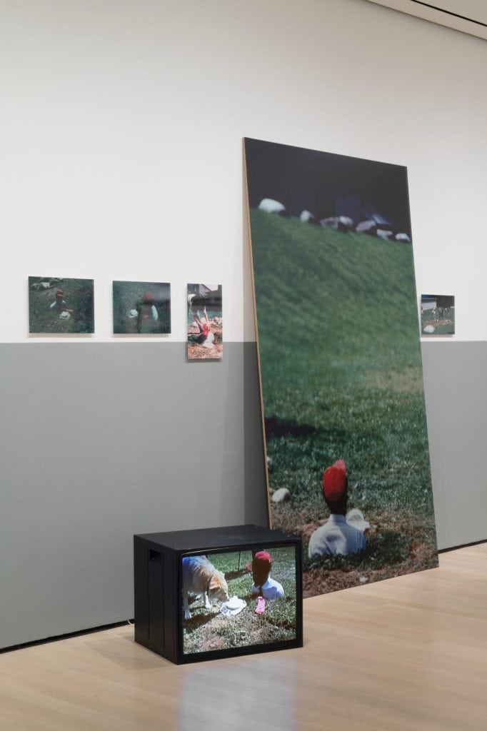 Installation view of member: Pope.L, 1978–2001, The Museum of Modern Art, New York, October 21, 2019 – February 1, 2020. © 2019 The Museum of Modern Art. Photo: Martin Seck