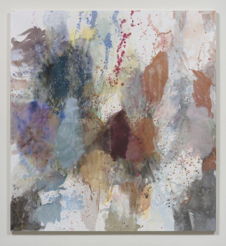 Caitlin Lonegan, Untitled (Part of P.O.V., 2015-2018), 2017, Oil, metallic oil, iridescent oil on canvas, 86 x 80 x 1.5" [HxWxD], Photo credit: Robert Wedemeyer
