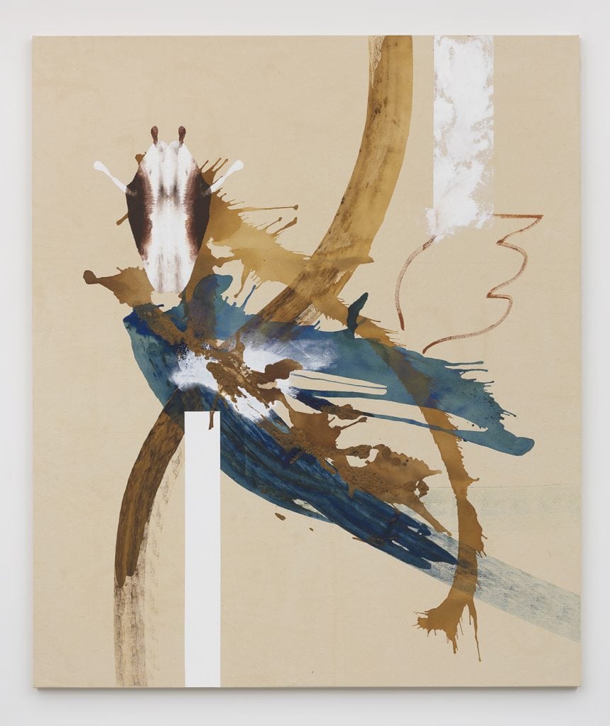 Elizabeth Neel, Subfossil Folk Memory, 2016, Acrylic on canvas, 88 x 74" [HxW], Photo credit: Adam Reich