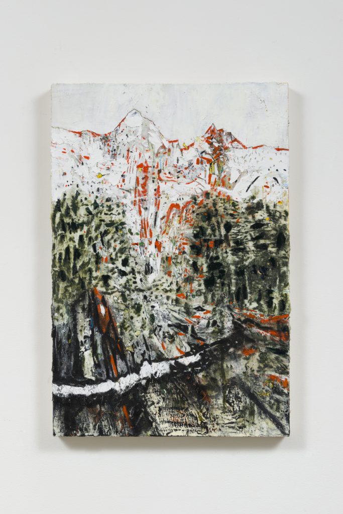 Raffi Kalenderian, Landscape Study (Wyoming II), 2016, Oil, pastel and graphite on canvas, 36" H x 24" W (91.44 cm H x 60.96 cm W), Photo cred: Jeff McLane