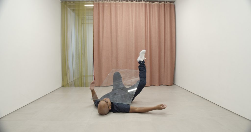 This image illustrates a link to the exhibition titled Dave McKenzie Mentioned in the New York TImes