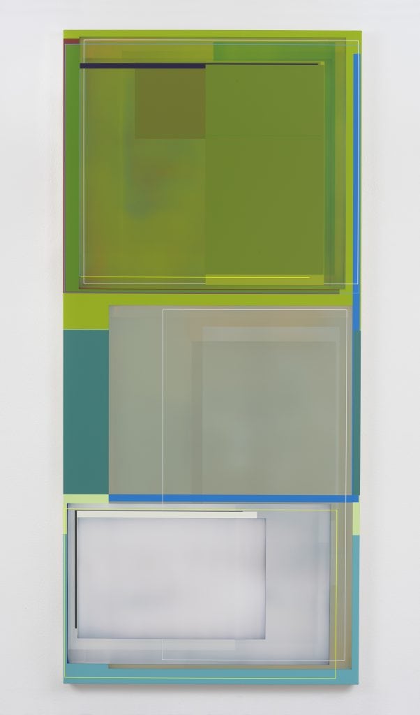Patrick Wilson, Arborist, 2017, Acrylic on canvas, 86 x 39" [HxW], Photo credit: Robert Wedemeyer