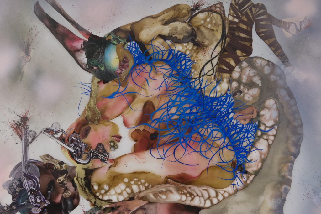 This image illustrates a link to the exhibition titled Wangechi Mutu: This You Call Civilization?