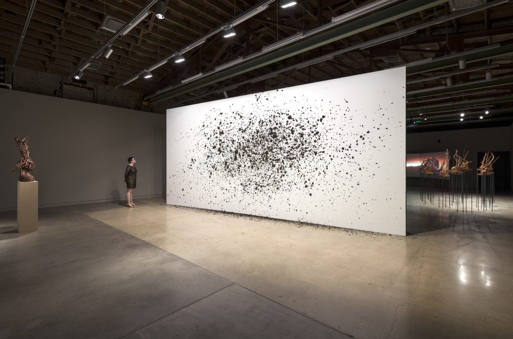 Wangechi Mutu Installation view, "Wangechi Mutu," The Contemporary Austin – Jones Center on Congress Avenue, Austin, Texas, 2017 Artwork © Wangechi Mutu Courtesy the artist and Gladstone Gallery, New York and Brussels Image courtesy The Contemporary Austin. Photograph by Colin Doyle