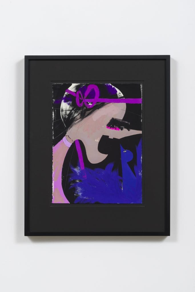 Ellen Berkenblit, Untitled, 2015, Gouache and graphite on paper, 22.75" H x 18.25" W framed, Photo cred: Jeff McLane