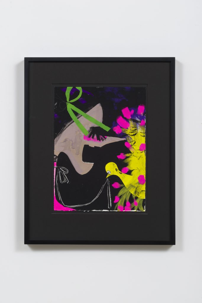Ellen Berkenblit, Untitled, 2015, Gouache and graphite on paper, 22.75" H x 18.25" W framed, Photo cred: Jeff McLane