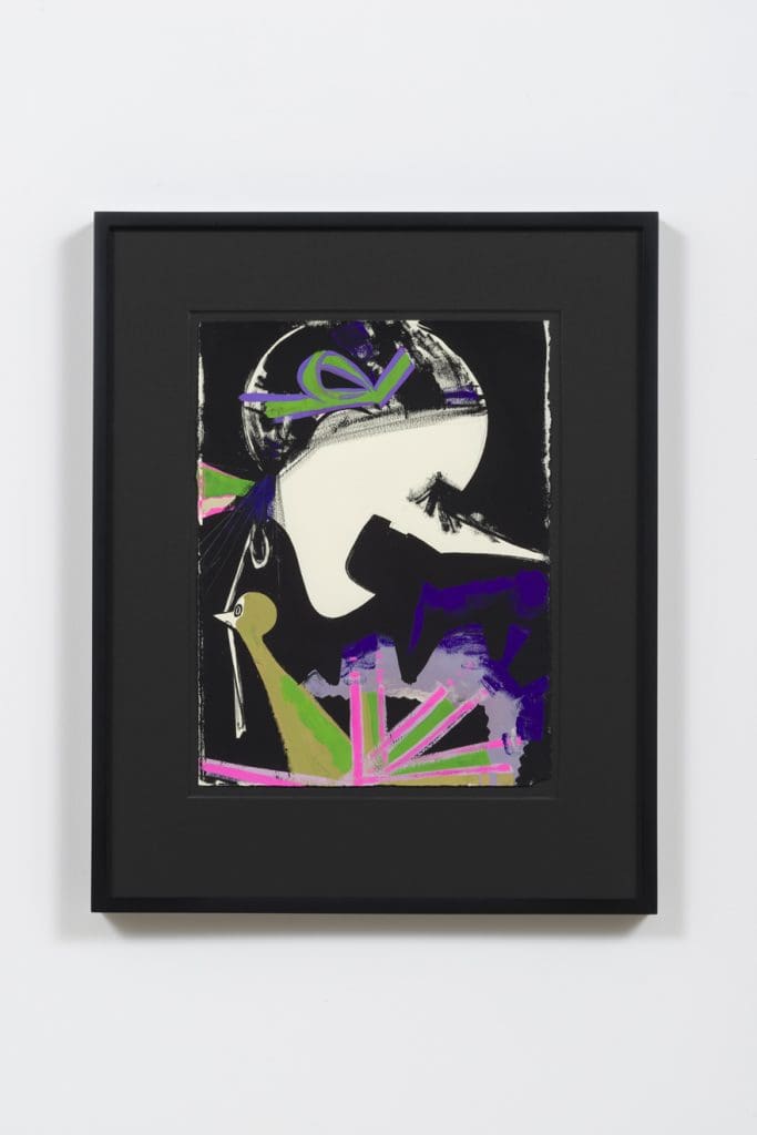 Ellen Berkenblit, Untitled, 2015, Gouache and graphite on paper, 22.75" H x 18.25" W, Photo cred: Jeff McLane