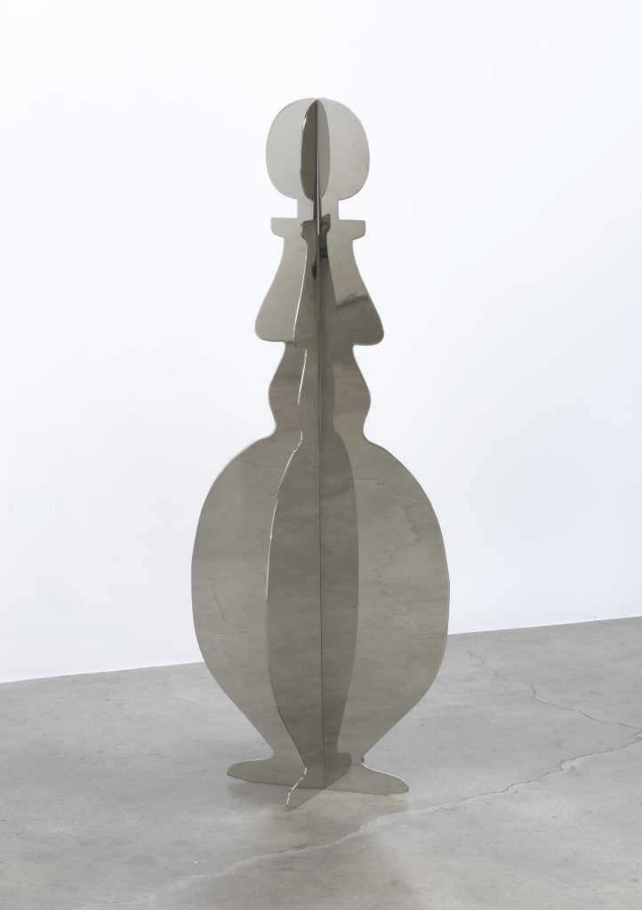 Shana Lutker, Woman of Paris, 28:32, 2017, Stainless steel, 56 x 22 x 22" [HxWxD], Photo credit: Robert Wedemeyer