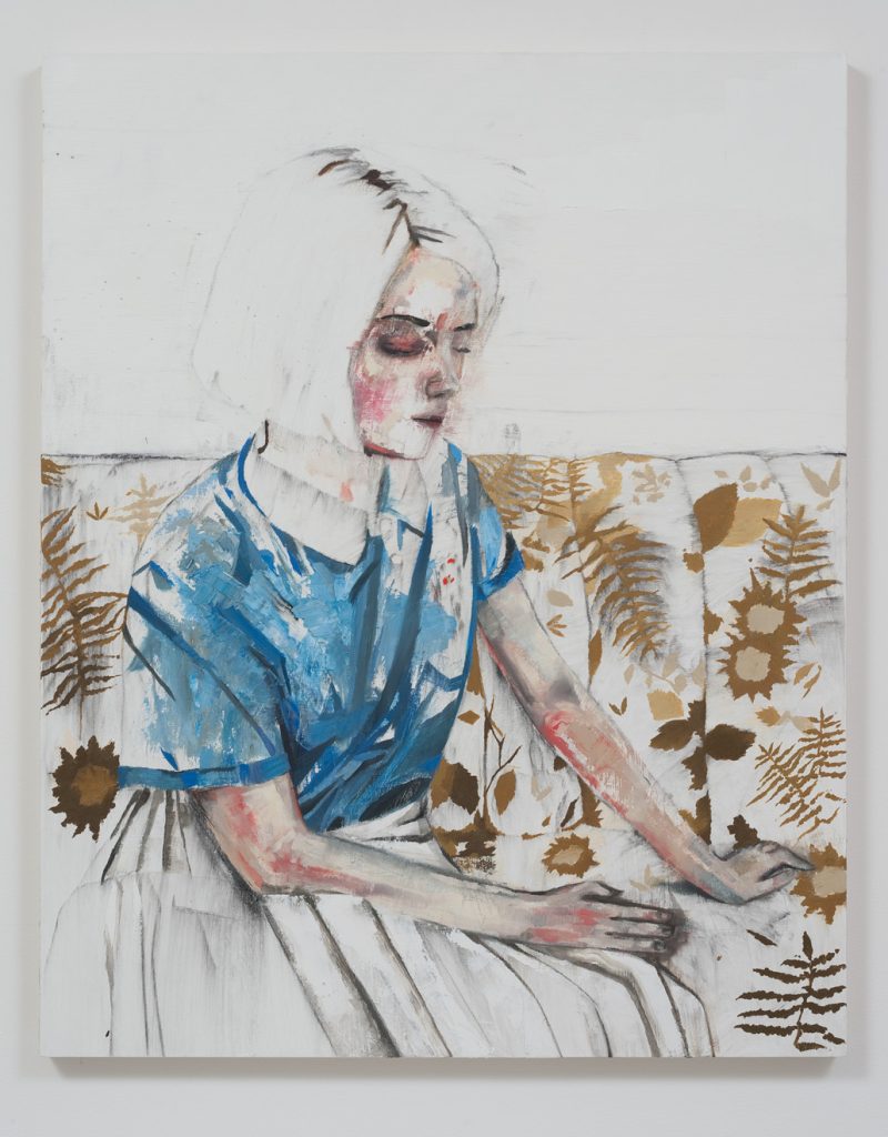 Raffi Kalenderian, Dasha (Blue Polo), 2014, Oil on canvas, 60" H x 48" W (152.4 cm H x 121.92 cm W), SVLAP solo exhibition, May 31 - July 5, 2014; Photo credit: Robert Wedemeyer