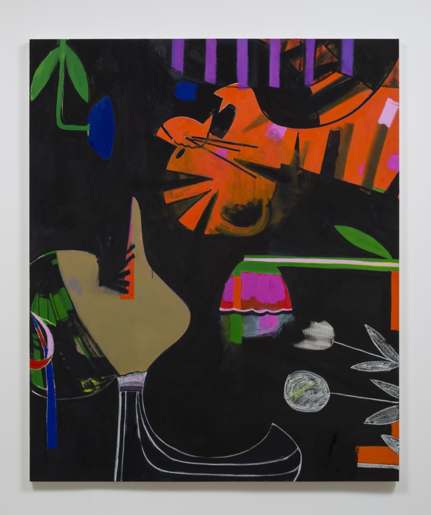 Ellen Berkenblit, Letter to Motorcraft Ltd, 2015, Oil, charcoal and paint stick on linen, 91.25" H x 76.25" W, Photo cred: Jeff McLane