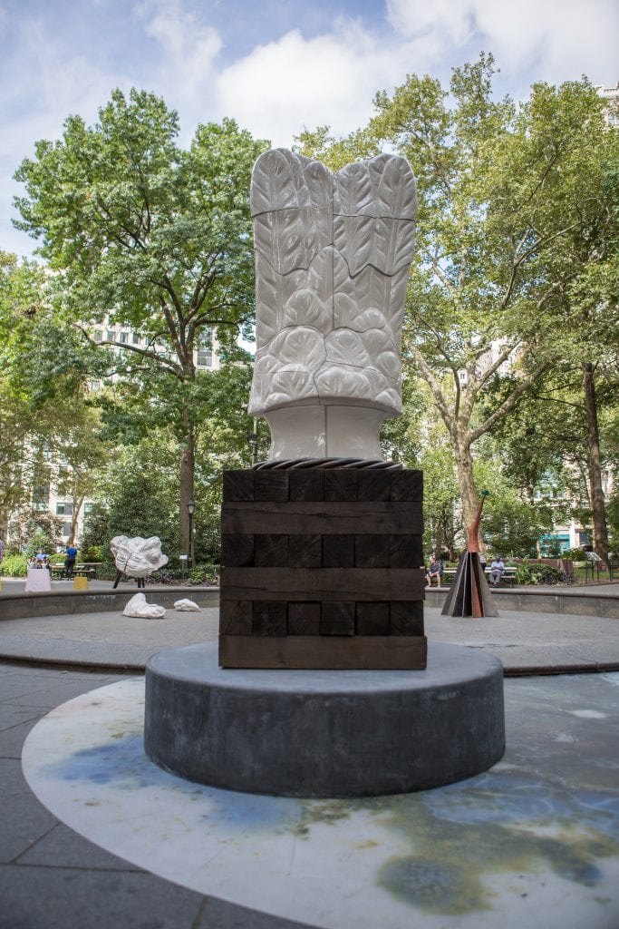 Arlene Shechet Installation view "Arlene Shechet: Full Steam Ahead" (September 25, 2018 – April 28, 2019), Madison Square Park, New York  © Arlene Shechet