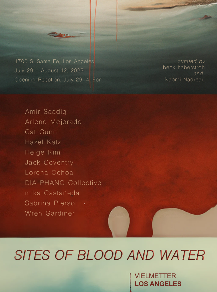 This image illustrates a link to the exhibition titled UCSD MFA Graduating Cohort presents Sites of Blood and Water