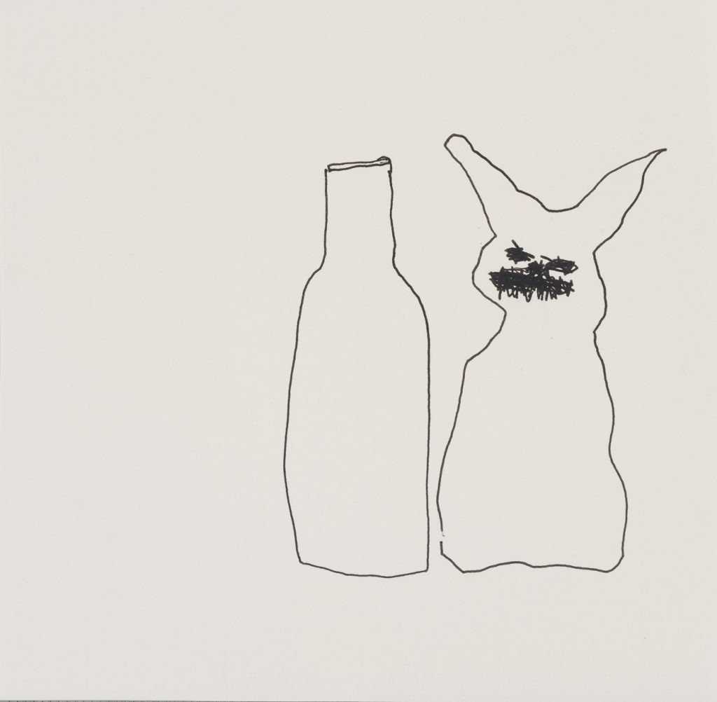 Stanya Kahn, With bottle, 2012, Ink on paper, 11 3/4