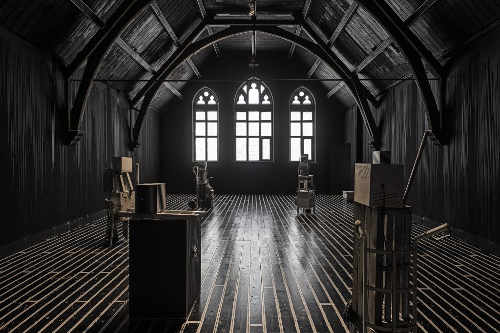 Mary Reid Kelley & Patrick Kelley "Rand/Goop"  Installation view Studio Voltaire, London, UK