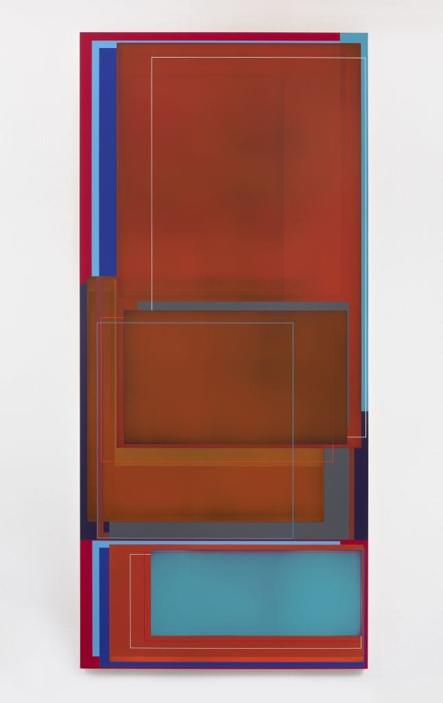 Patrick Wilson, Dancer, 2017, Acrylic on canvas, 86 x 39" [HxW], Photo credit: Robert Wedemeyer