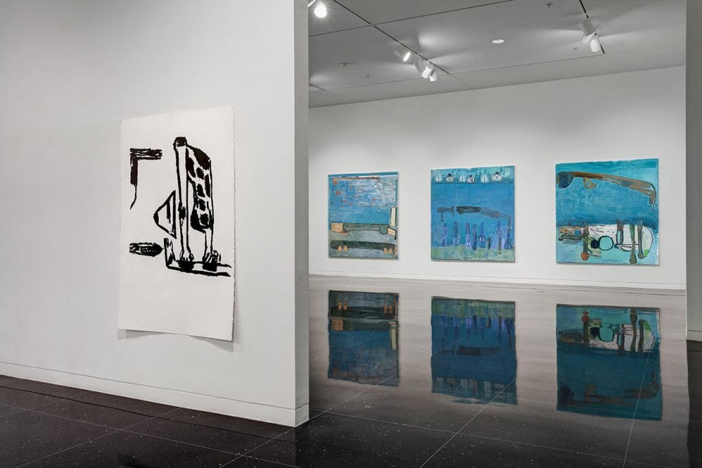 Amy Sillman: The Nervous System Installation view Photo: RCH Documentation Courtesy of The Arts Club of Chicago