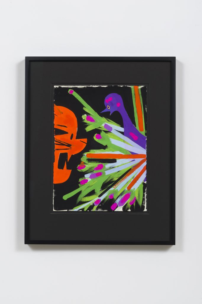 Ellen Berkenblit, Untitled, 2015, Gouache and graphite on paper, 22.75" H x 18.25" W framed, Photo cred: Jeff McLane