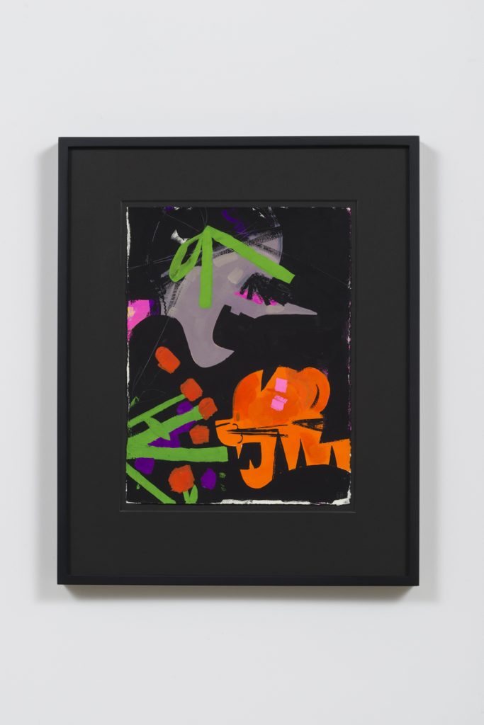 Ellen Berkenblit, Untitled, 2015, Gouache and graphite on paper, 22.75" H x 18.25" W framed, Photo cred: Jeff McLane