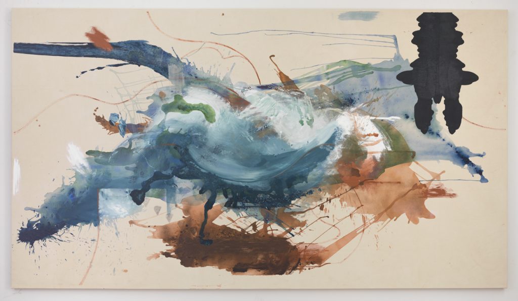 Elizabeth Neel, Twisted Lip, 2017, Acrylic on canvas, 78 x 138" [HxW], Photo credit Adam Reich
