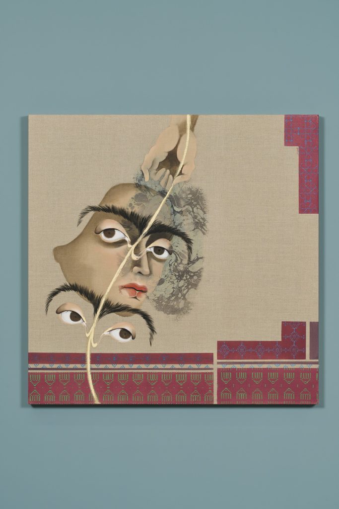 This image illustrates a link to the exhibition titled Hayv Kahraman in BOMB Magazine