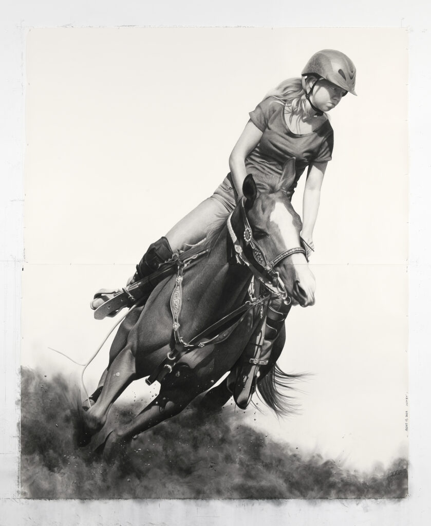 This image illustrates a link to the exhibition titled Karl Haendel in <br><i>Cowboy</i>