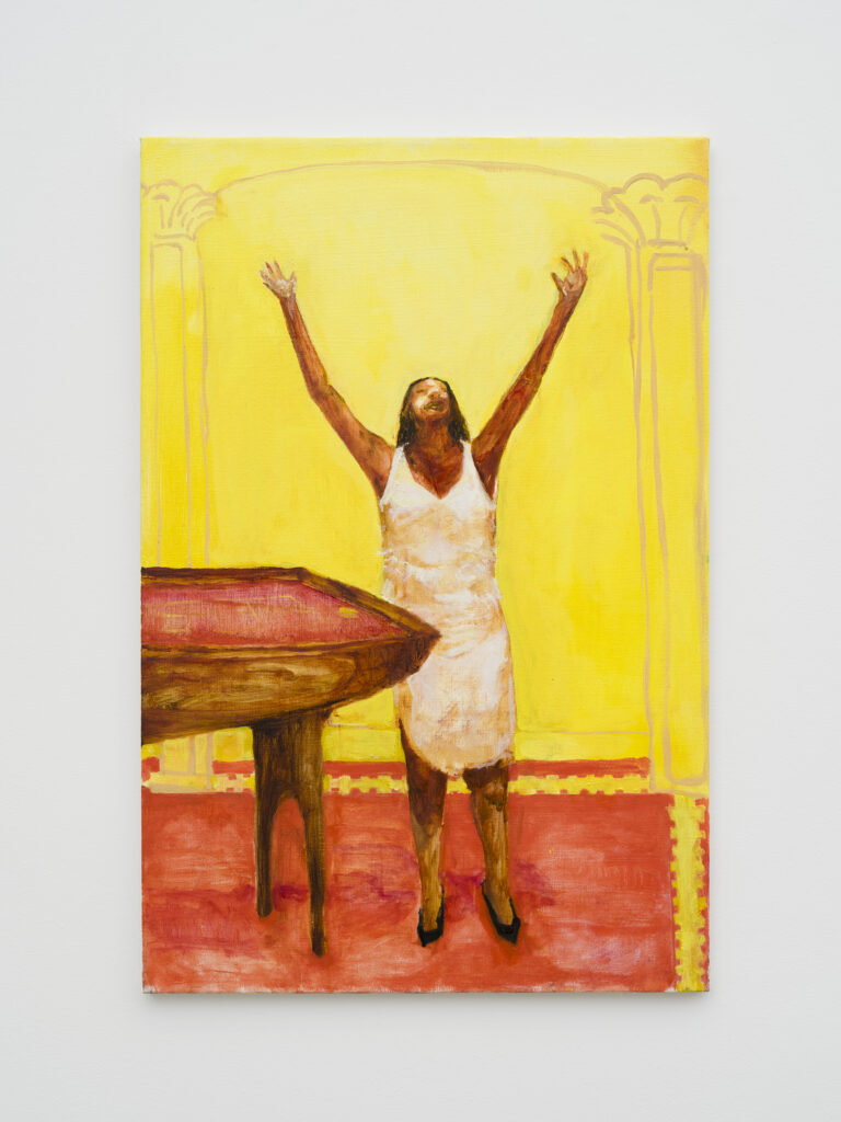 This image depicts an artwork by Jared McGriff titled "to be guided only by what is seen is a folly at best." This artwork was created in 2025 and measures 37" x 24 ¹⁄₂" [HxW] (93.98 x 62.23 cm). Its medium is Oil on canvas.