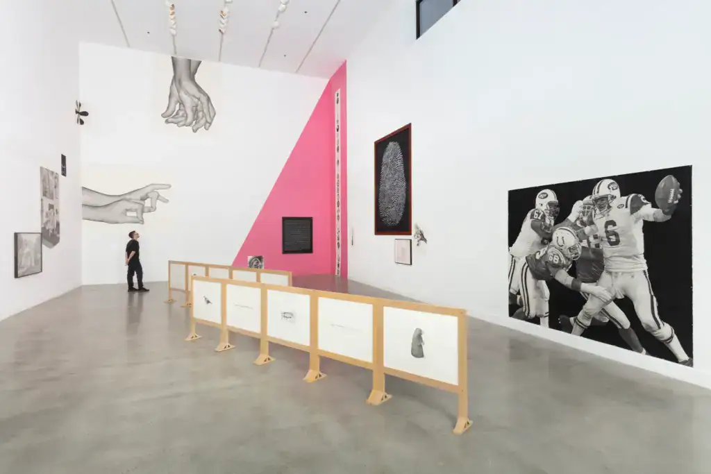 This image illustrates a link to the exhibition titled Karl Haendel in Hyperallergic