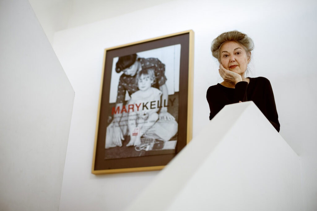 This image illustrates a link to the exhibition titled Mary Kelly Receives Honorary Doctorate from the University of the Arts London