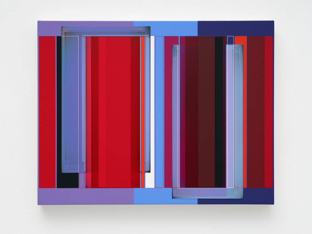 This image depicts an artwork by Patrick Wilson titled "Blood Meridian." This artwork was created in 2024 and measures 21" x 27" [HxW] (53.34 x 68.58 cm). Its medium is Acrylic on canvas.