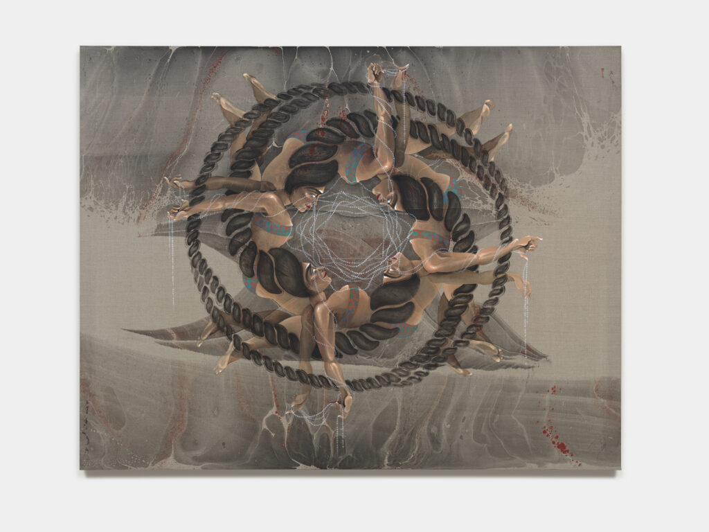 This image illustrates a link to the exhibition titled Hayv Kahraman: Libations